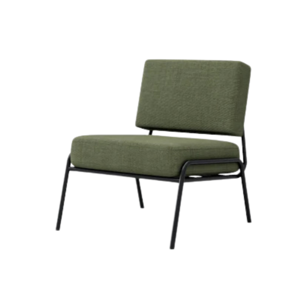 Milton Armchair With Metal Frame - Upholstered Seat & Back 1