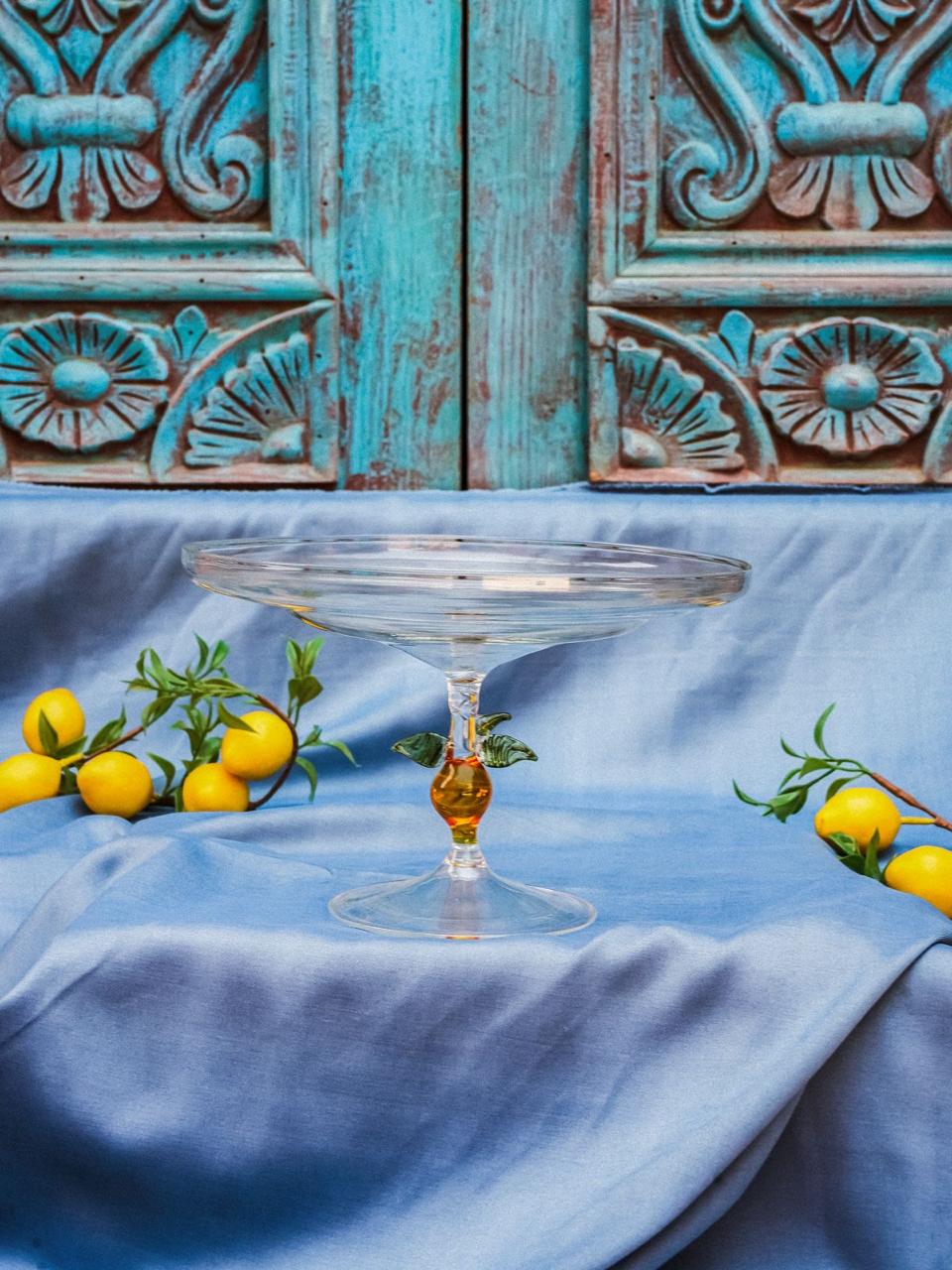 Glass Lemon Bowl & Plate