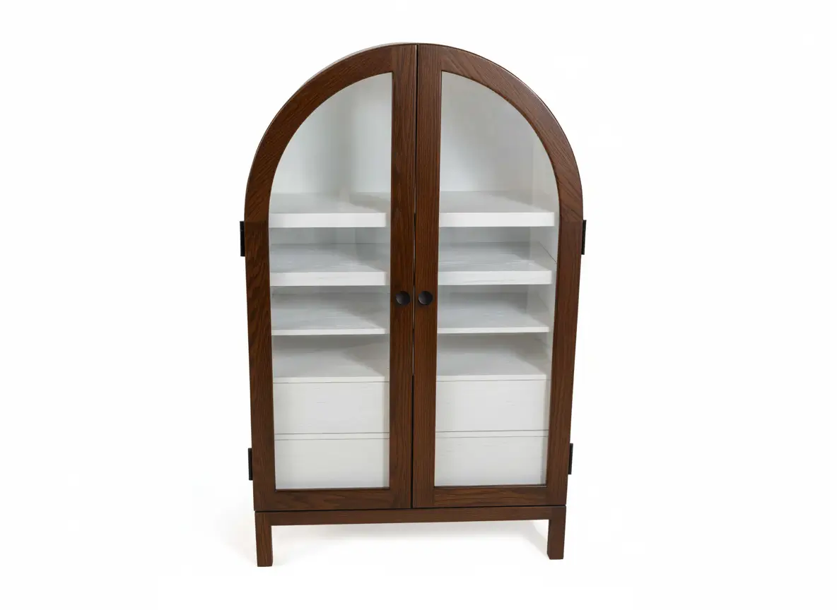 Mabel Solid Oak Cabinet With Glass Doors 11