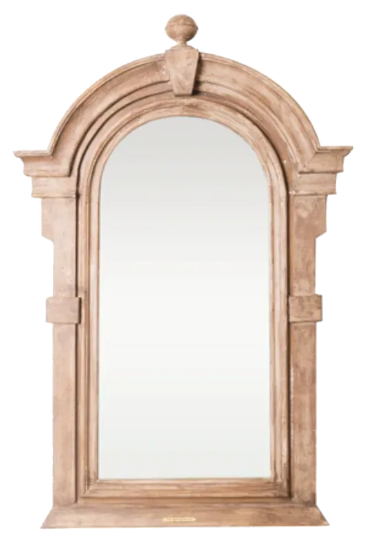 Garden Classic Wooden Arch Mirror With Antiqued Finish 1