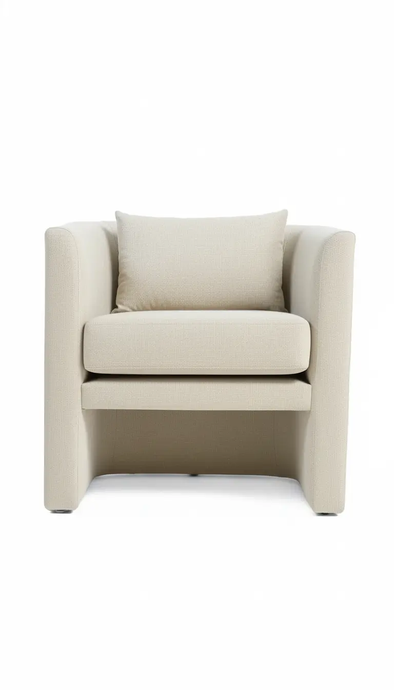 Barrel Upholstered Armchair 4