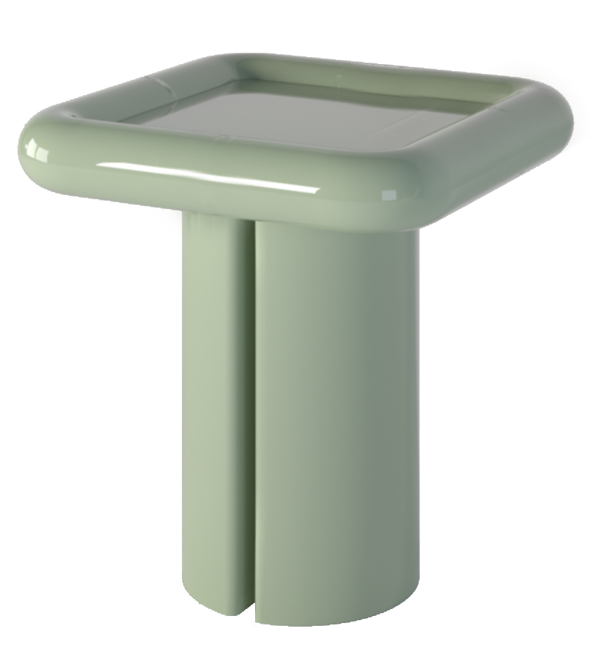 Bare Fiberglass Side Table