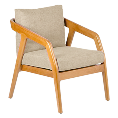 Oli Armchair In Beech Wood Frame - Upholstered back & Seat