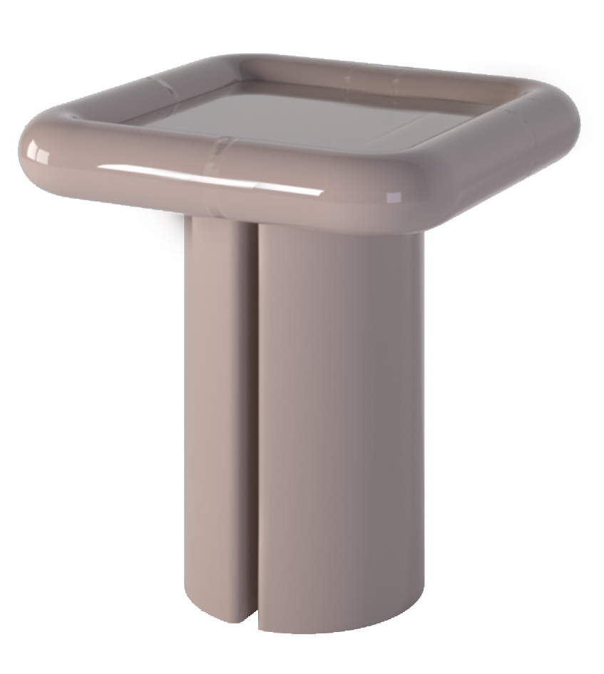 Bare Fiberglass Side Table