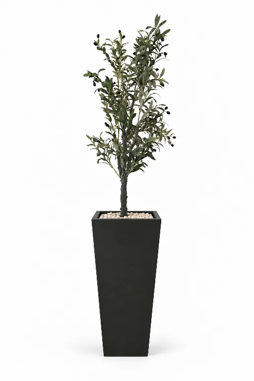 Tall Olive Tree Artificial In Obelisk Pot