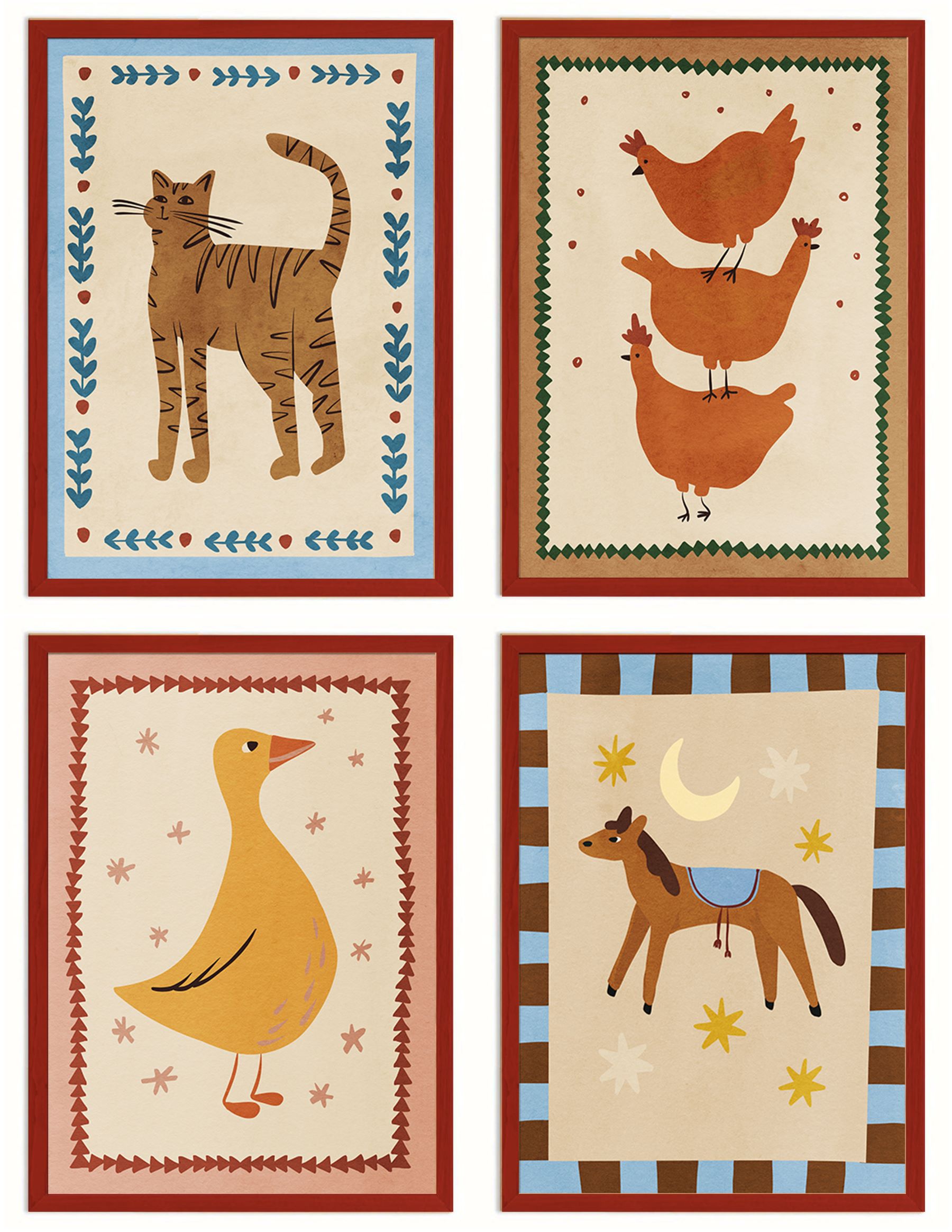 Animals Set of 4 Prints 4