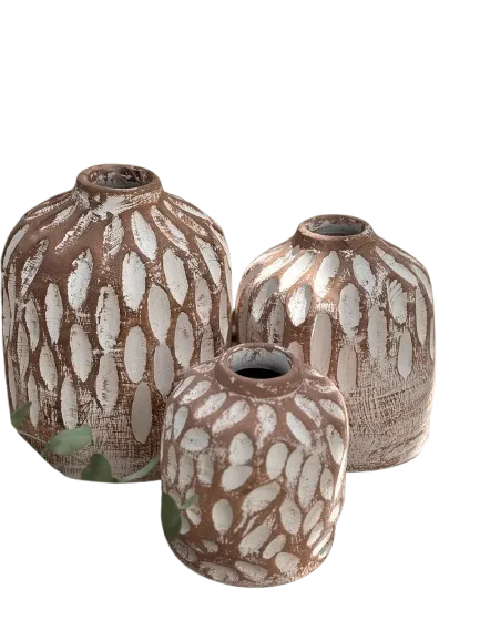 Calla Trio Pottery Vases 3
