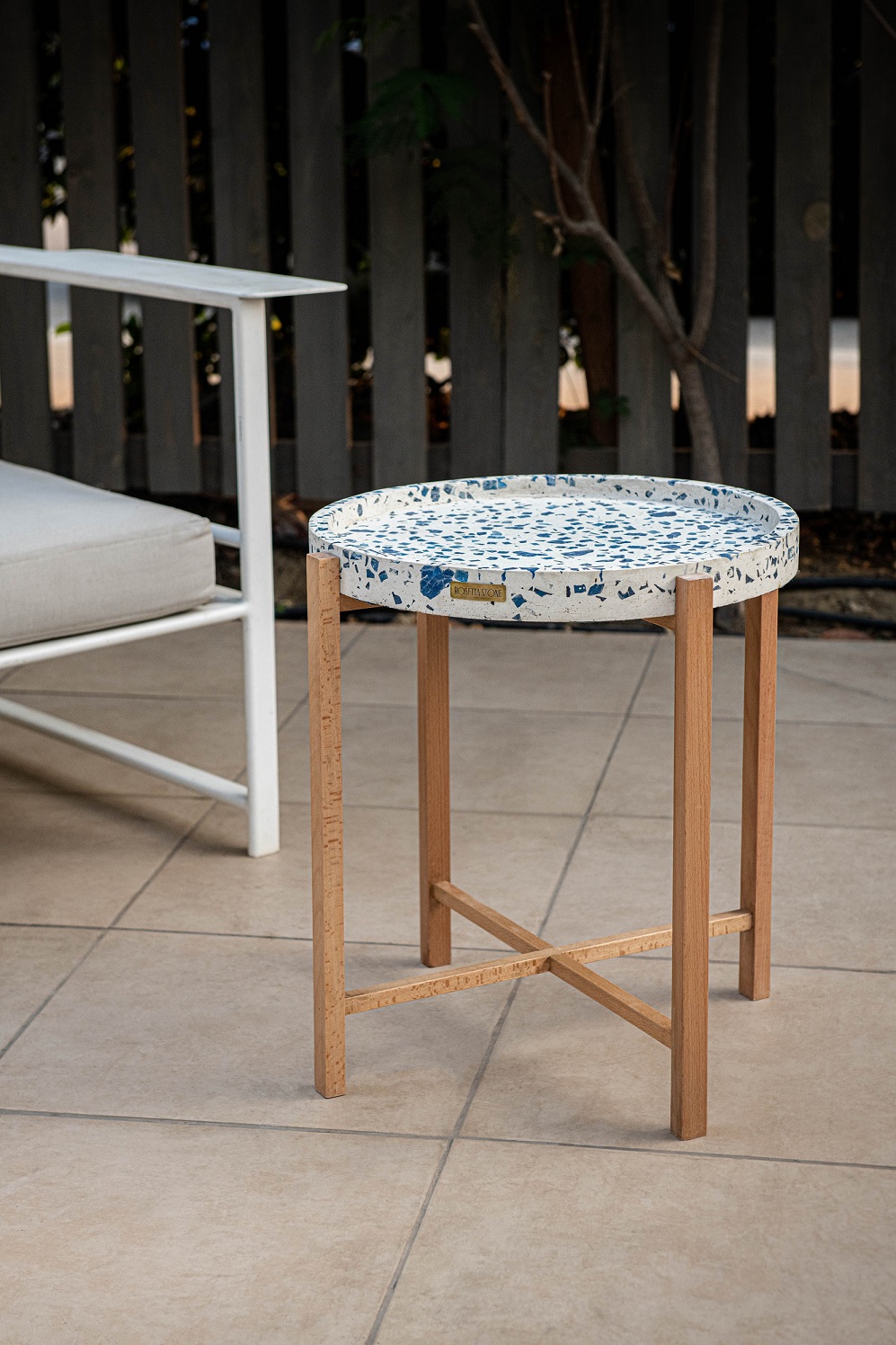 Anuk Terrazzo Side Table - ouch of Elegance with Recycled Stone 4