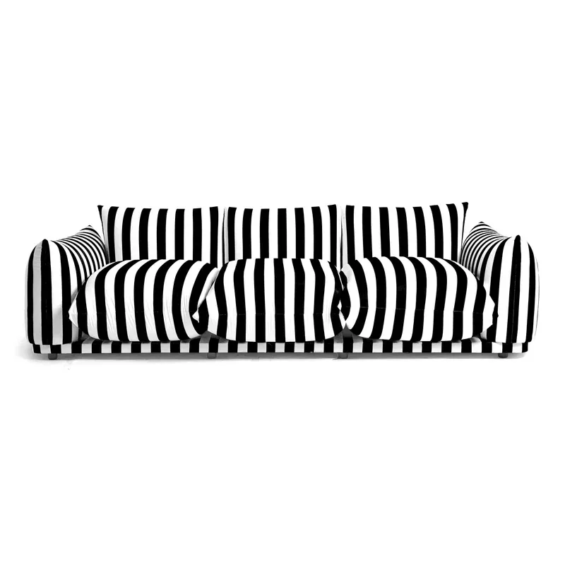Tokio 3-Seater Sofa - Striped Velvet 6