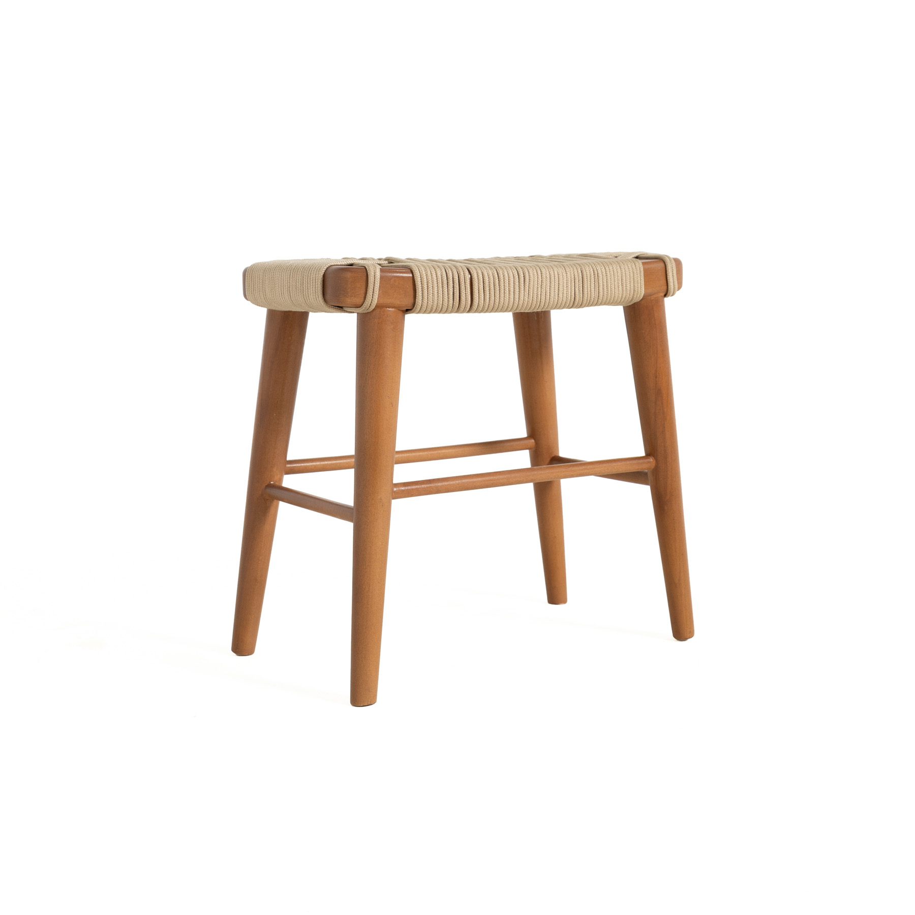 Fernando Stool – Handwoven Seat with Durable Wooden Frame 4
