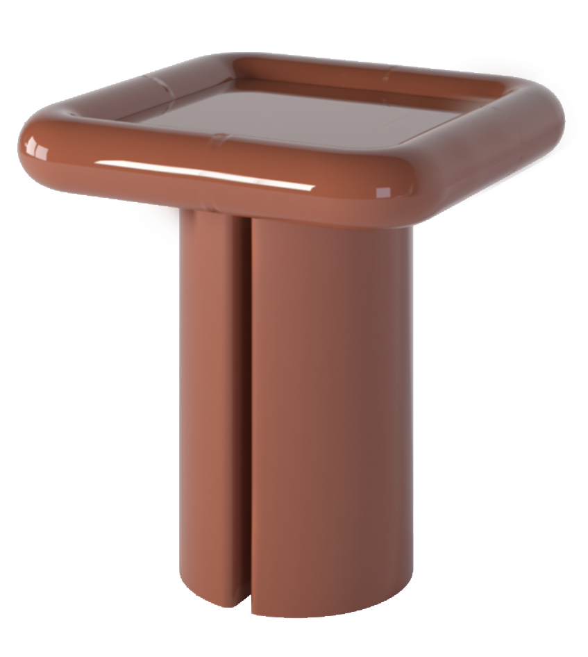 Bare Fiberglass Side Table