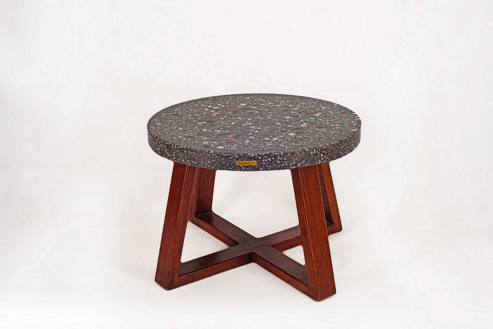 Babi Coffee Table -  Cast Stone Top and Solid Wood Base 10
