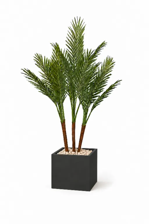 Artificial Phoenix Trio In Cube Pot