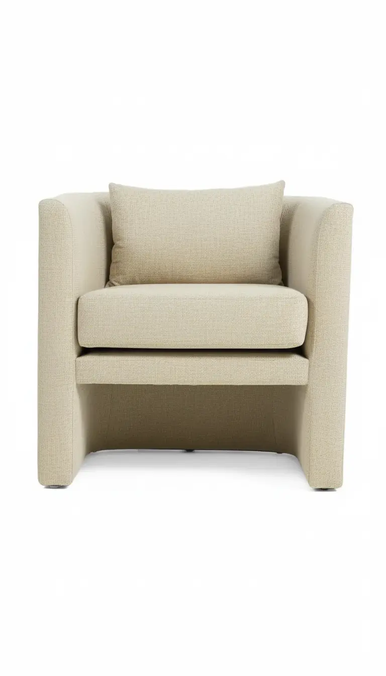 Barrel Upholstered Armchair 11