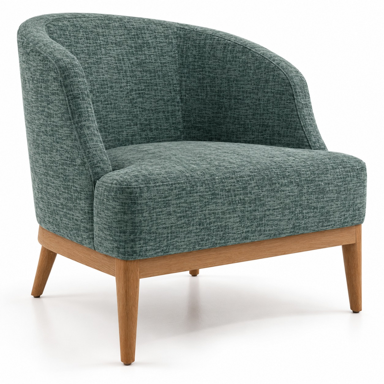 Grace Armchair With Oak Wood Legs & Upholstered Body
