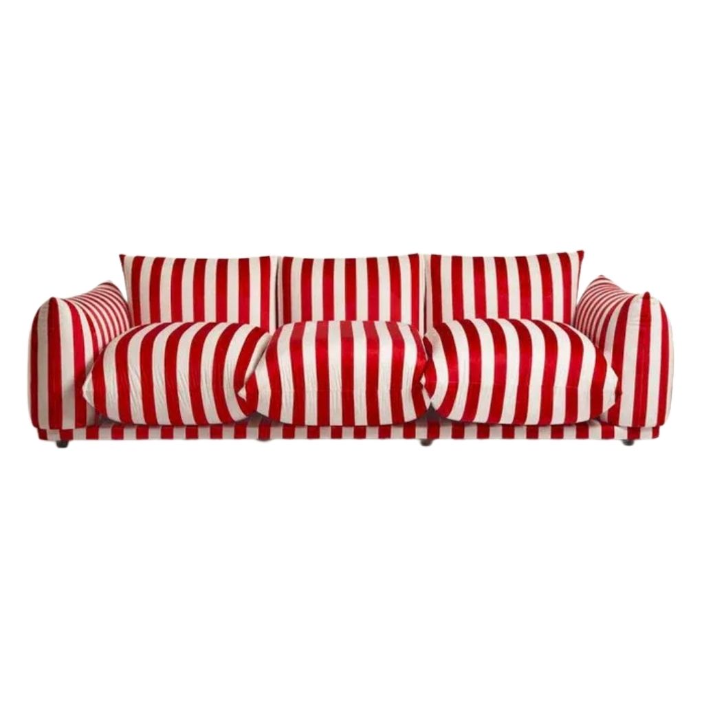 Tokio 3-Seater Sofa - Striped Velvet 5
