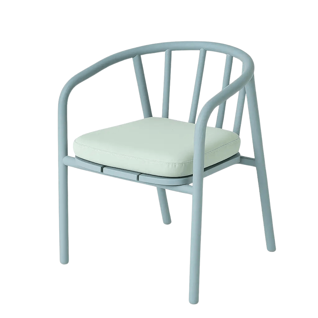 Karin Oak Chair with Seat Cushion 2