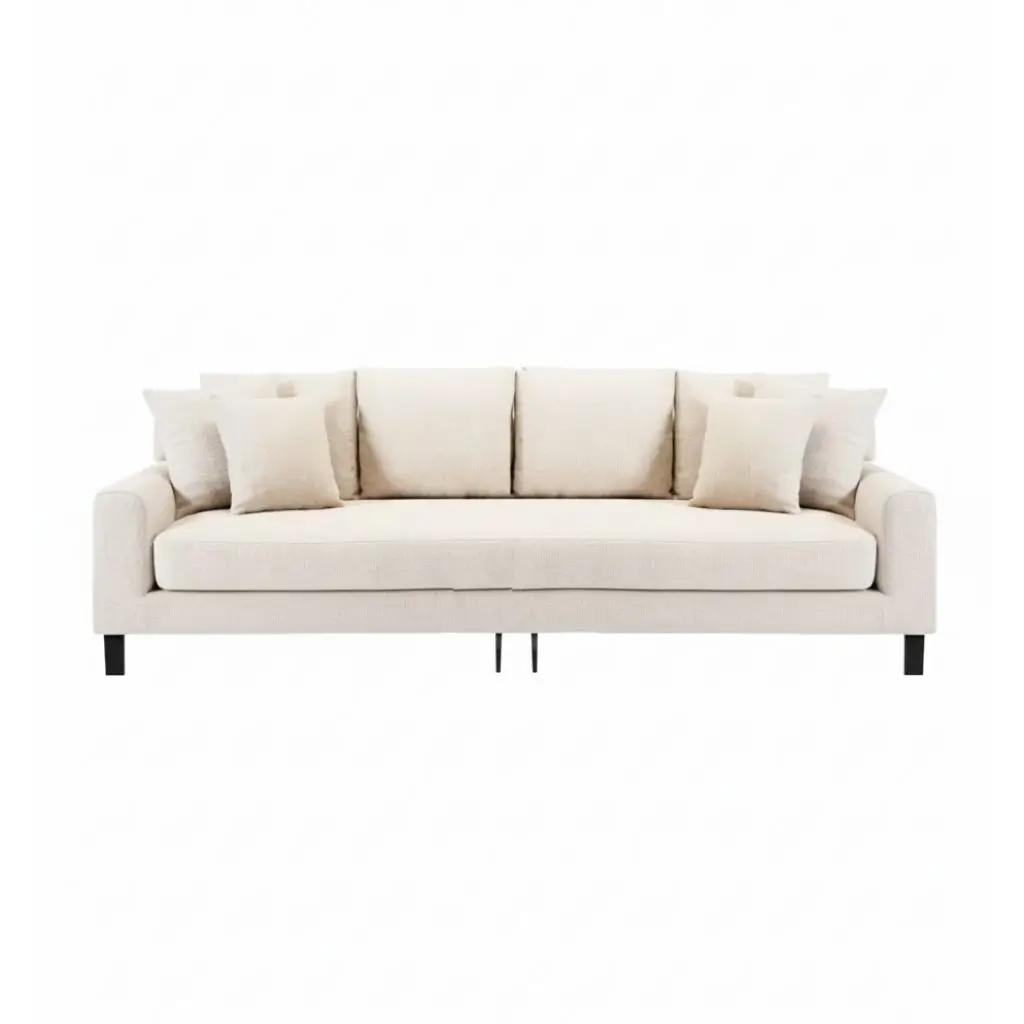 Alenny Three-Seater Couch With Sleek Black Legs