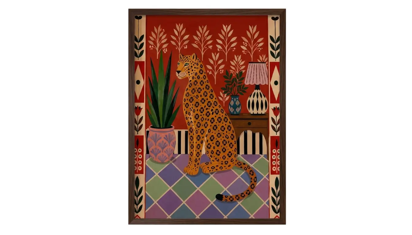 Amber Tiger Wall Art