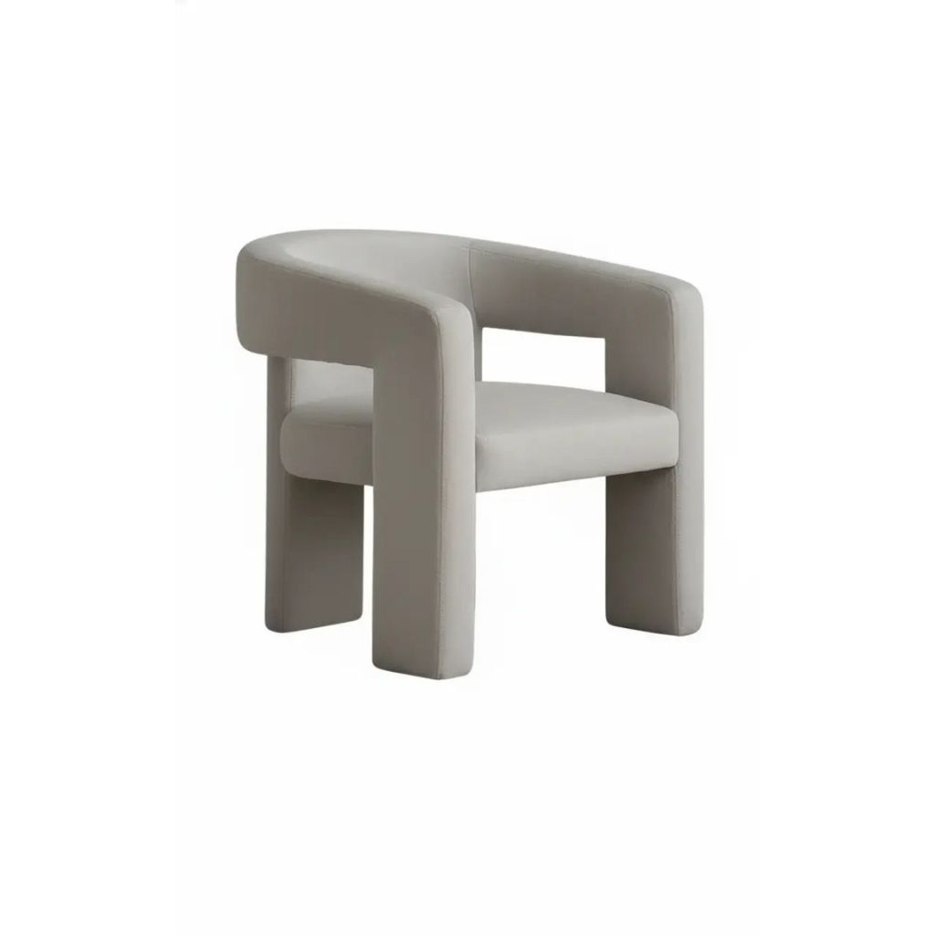 Boucle Fully Upholstered Chair 10