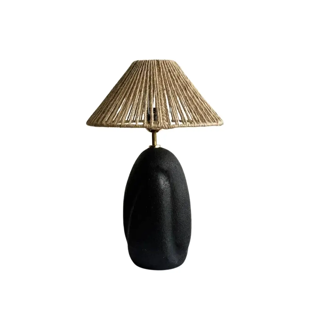 Pebble Shade Natural Side Lamp 1