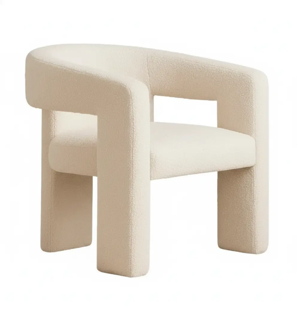 Boucle Fully Upholstered Chair 14