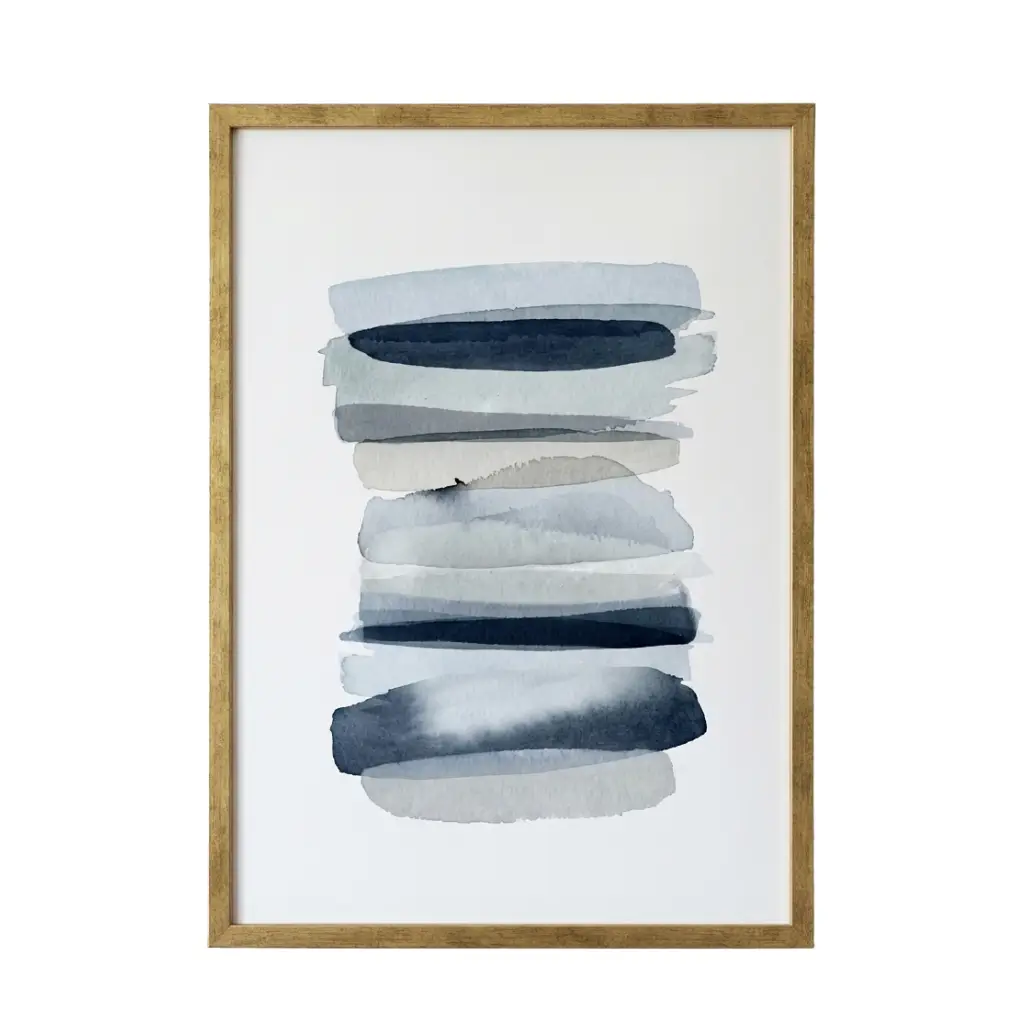 Sama Abstract Blue Watercolor Wall Art