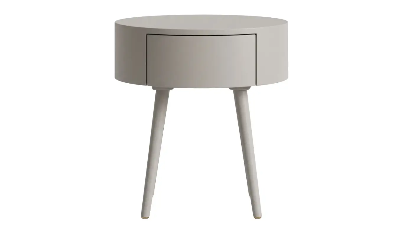 Maple Night Table - Round Design - Sturdy Wood
