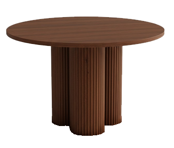 Ayla Round Dining Table – A Sculptural Design with Natural Warmth