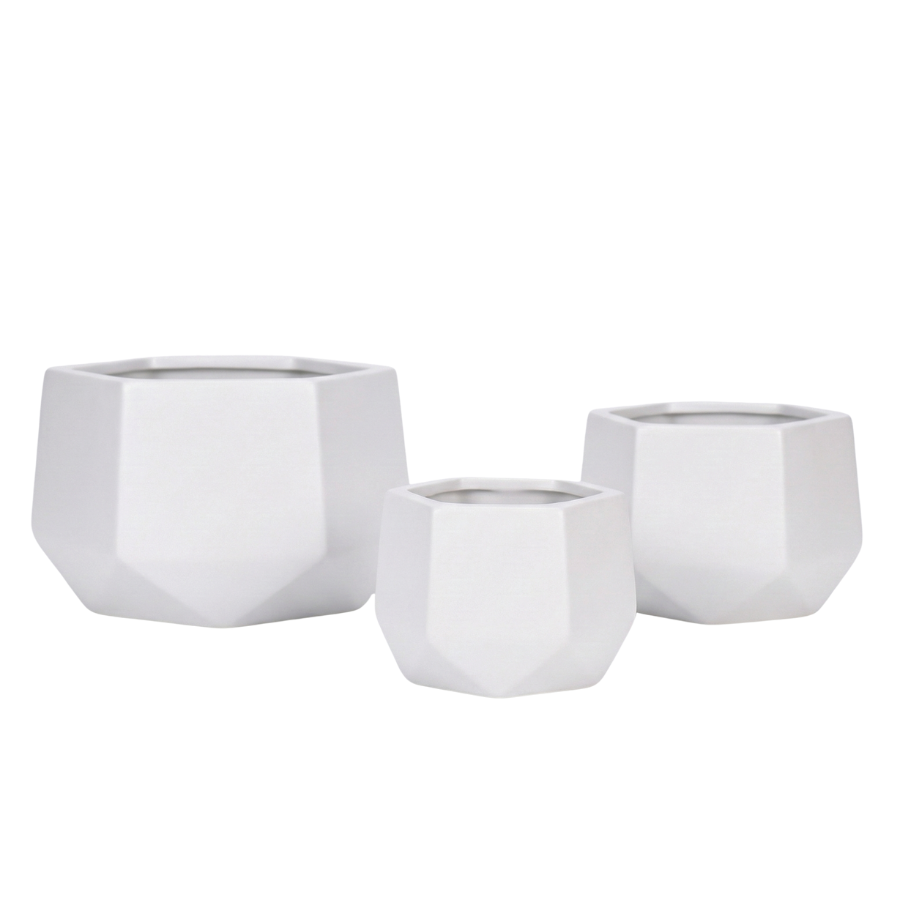 Stellar Fiberglass Planter Set