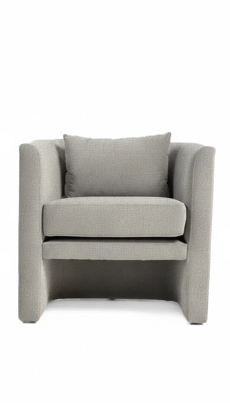 Barrel Upholstered Armchair 16