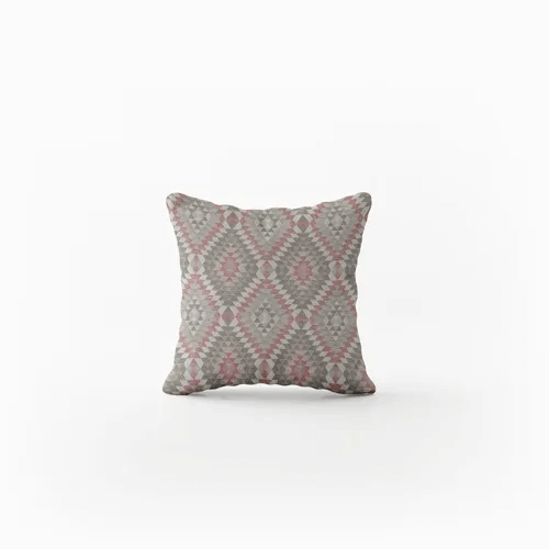 Baby Aztec Cushion in Pink & Greige 1