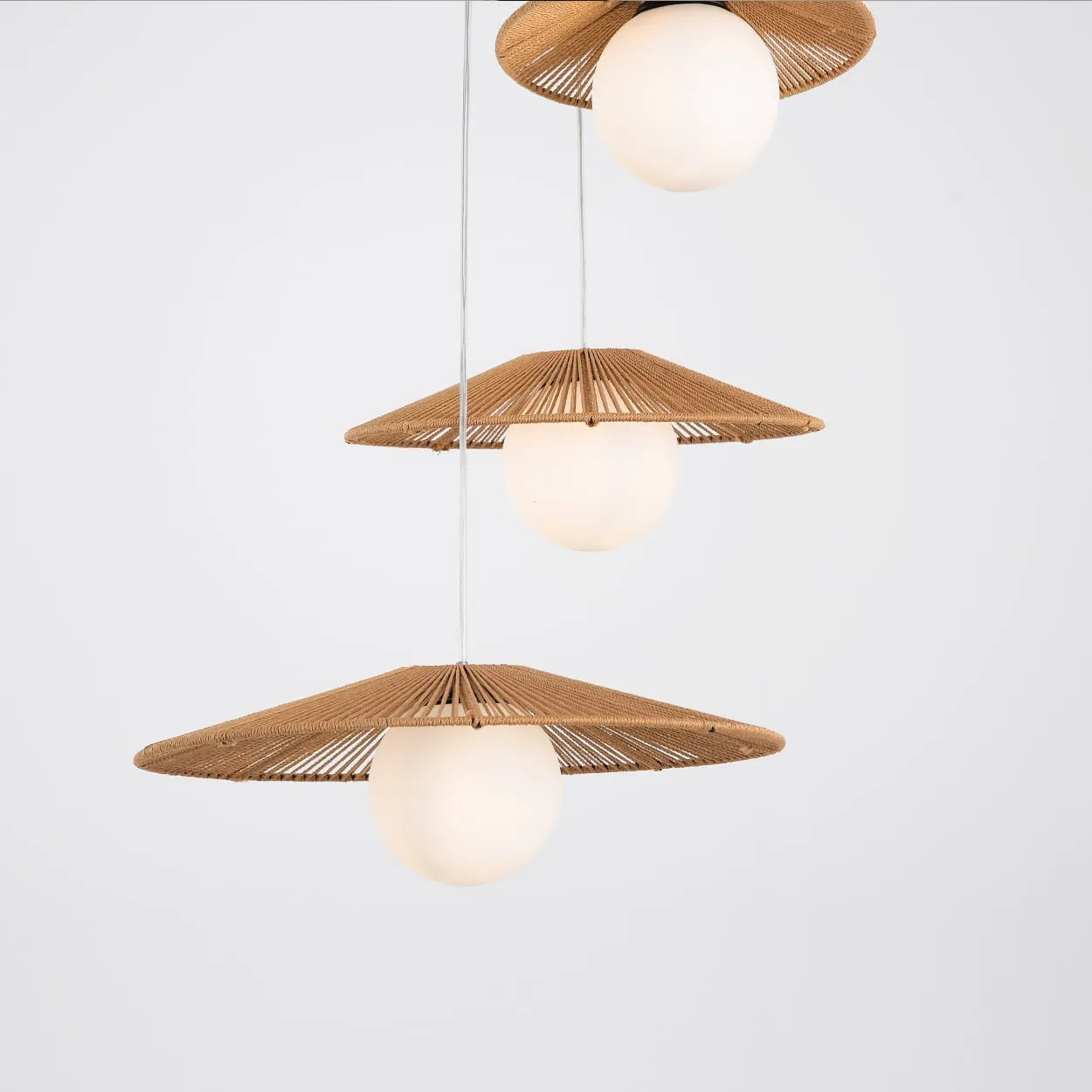 Burlap threads-boho Ceiling Lamp 1
