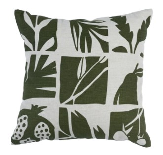 Khudra Hand-Printed Linen Cushion