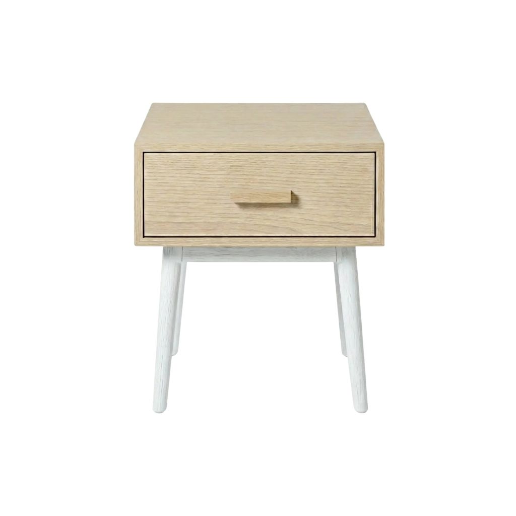 Alba Bedside Table With 1 Drawer & Slanted Legs 6