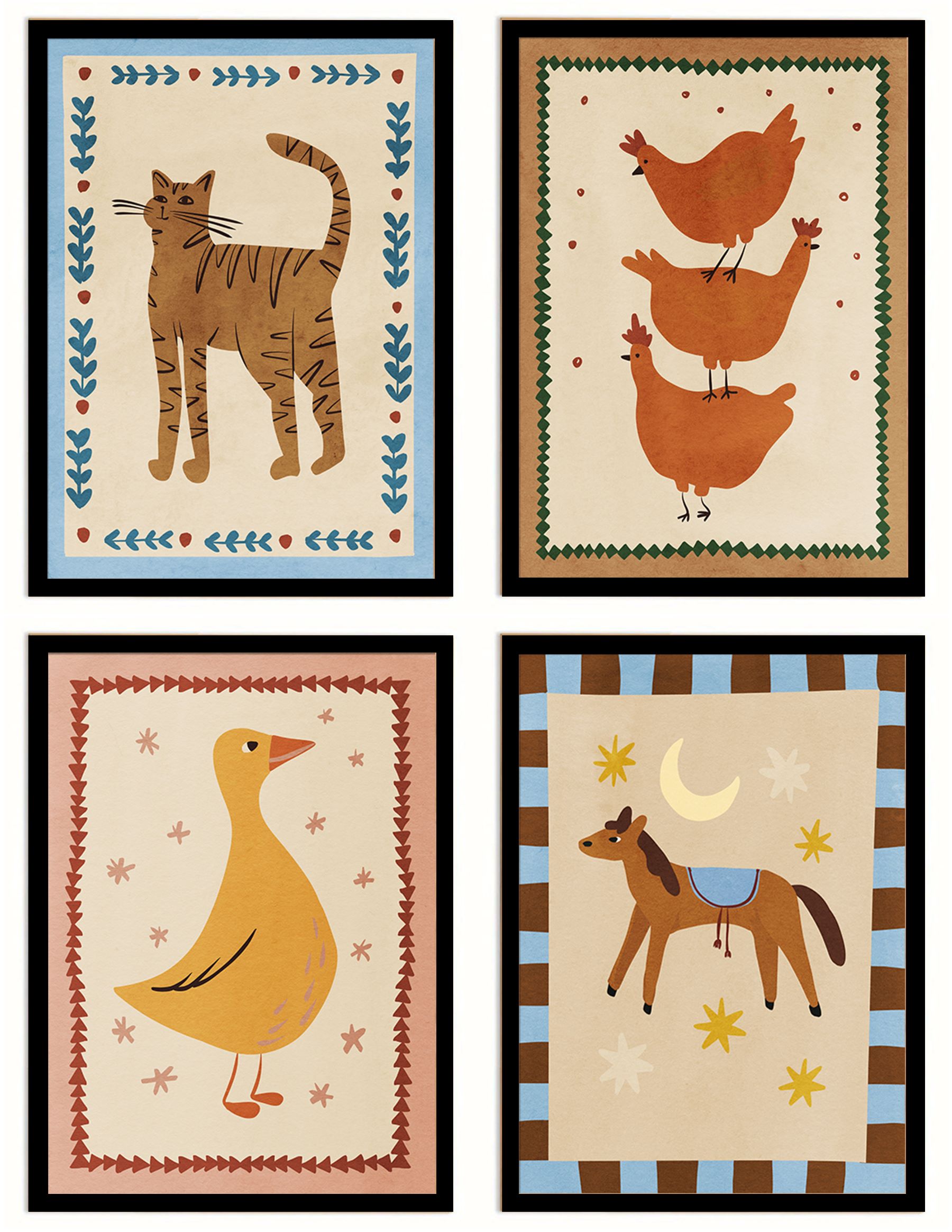 Animals Set of 4 Prints 1