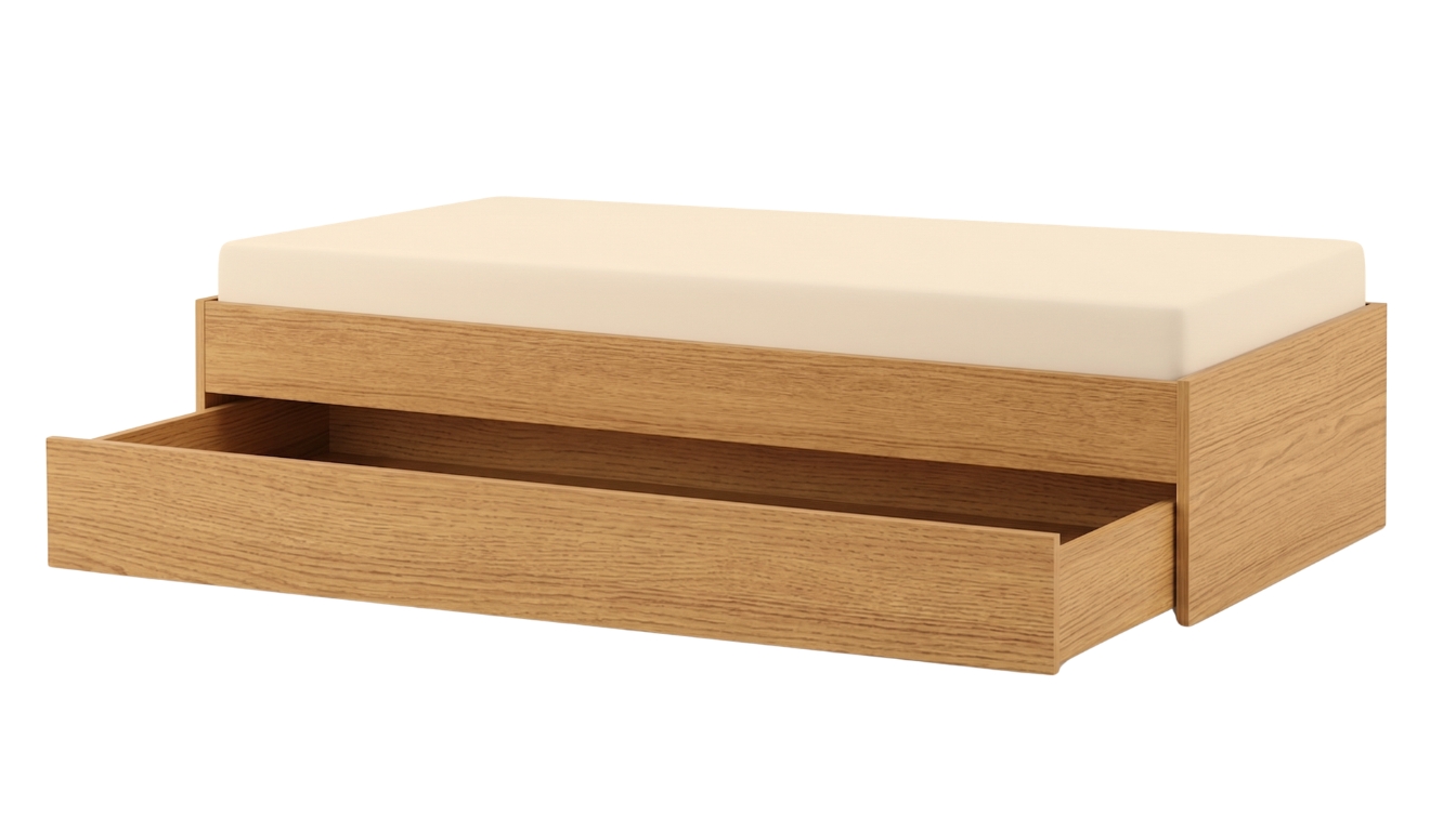 Wooden Bed Box With Pull Out Bed 140