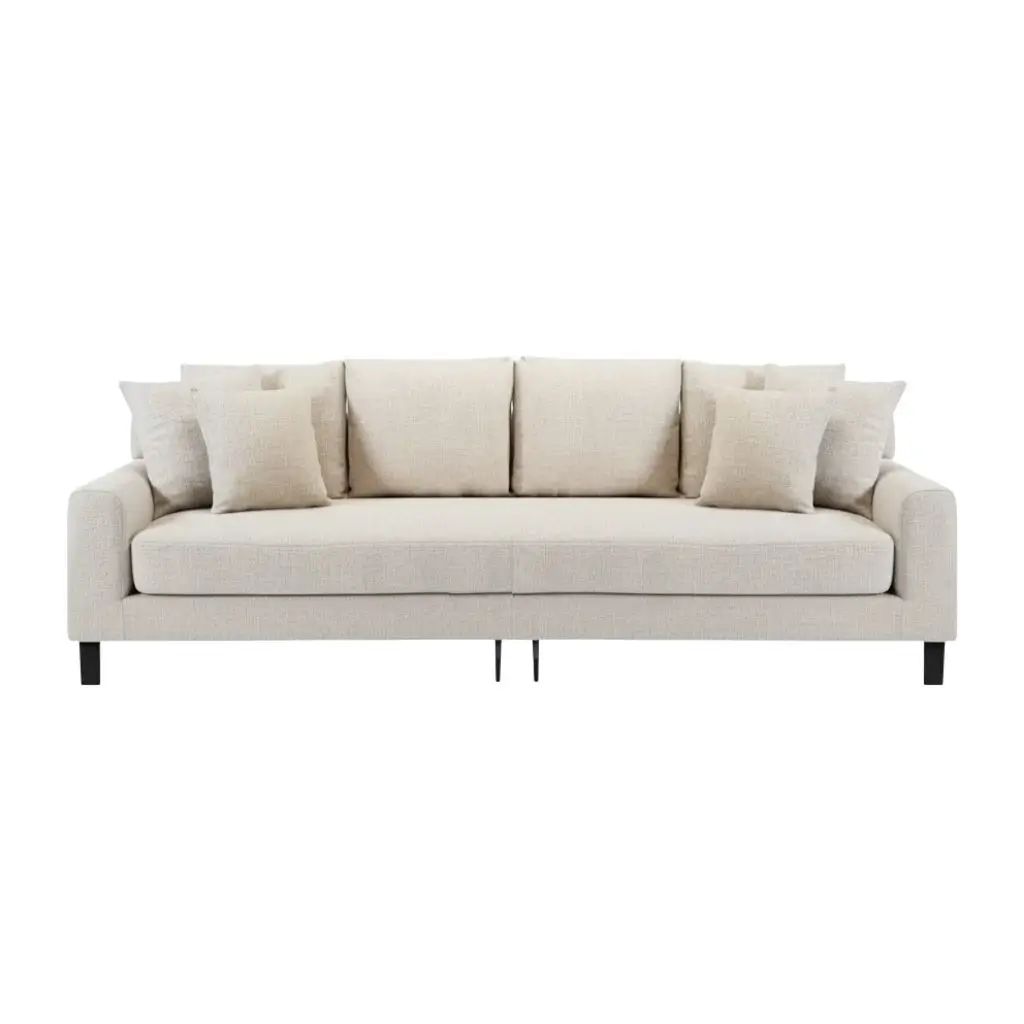 Alenny Three-Seater Couch With Sleek Black Legs