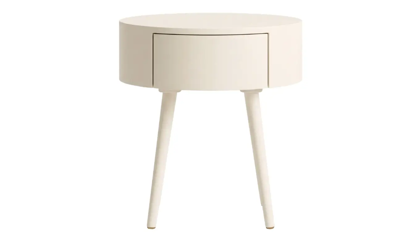 Maple Night Table - Round Design - Sturdy Wood