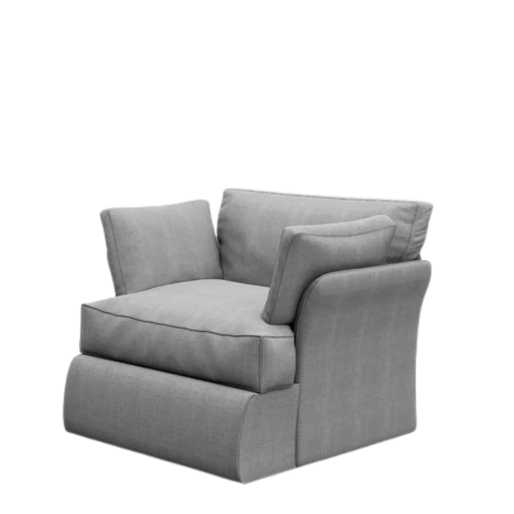 Plush Armchair In Beech Wood - Fully Upholstered 3