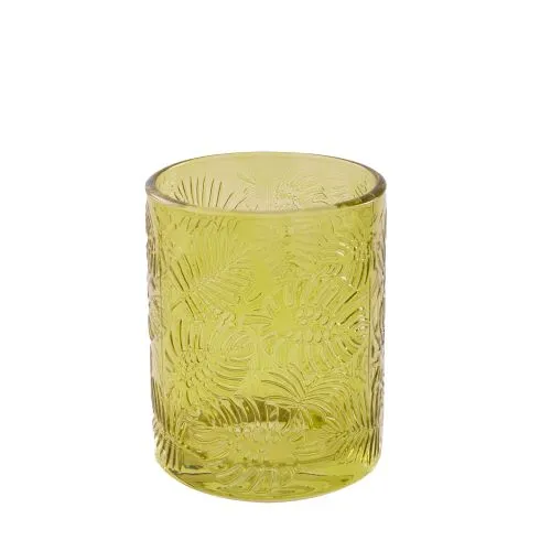 Textured Leaf Glass Jar 7