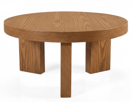 Tris Coffee Table With Textured Finish - Round Shape 2