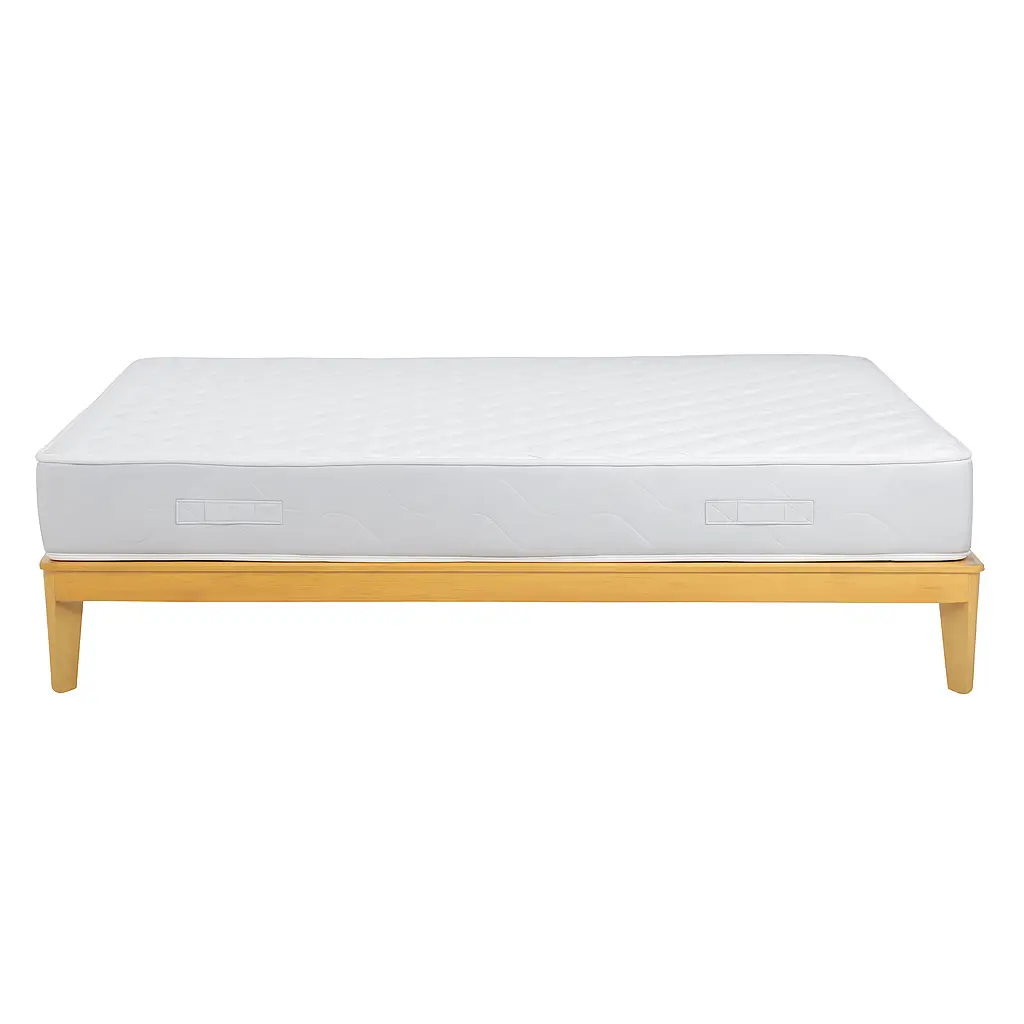 Kye Beech Wood Bed Base With Sleek Legs 45