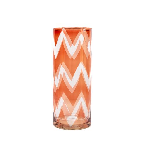 Chevron Light Mahogany Vase 3