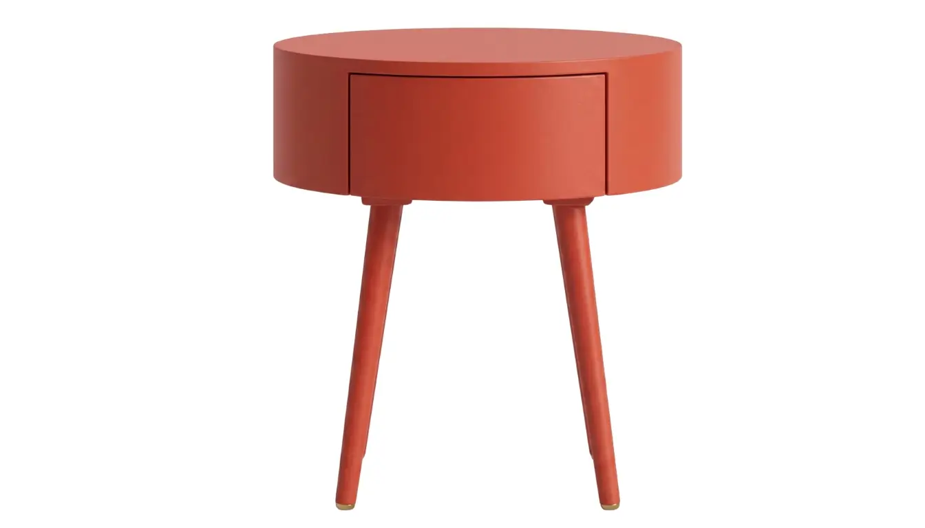 Maple Night Table - Round Design - Sturdy Wood