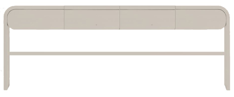 دريسير بياني خشبي بدرجين وحواف منحنية