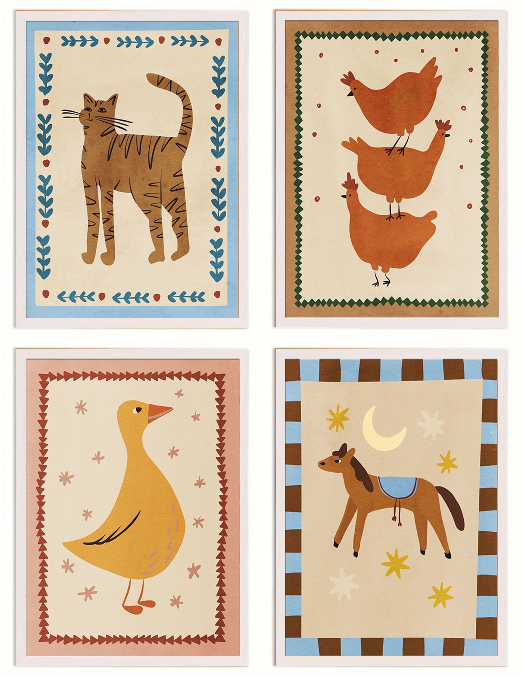 Animals Set of 4 Prints 2