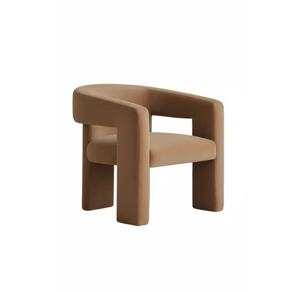 Boucle Fully Upholstered Chair 8