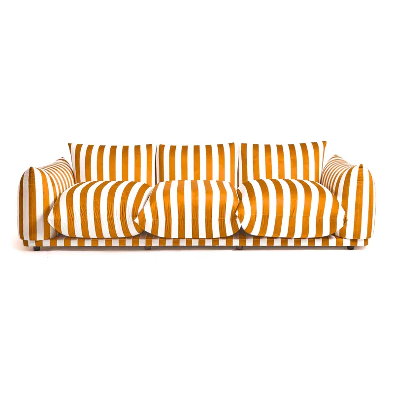 Tokio 3-Seater Sofa - Striped Velvet 8
