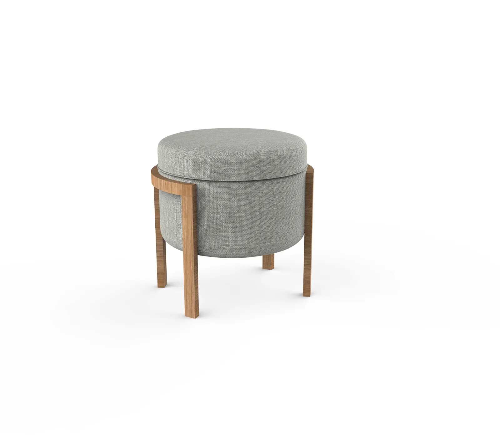 Storm Ottoman - Beech Wood & Linen
